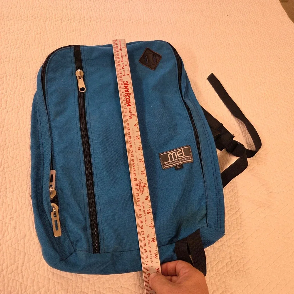 MEI Mountain Equipment Inc Vintage Blue Backpack Daypack Made in USA Outdoors